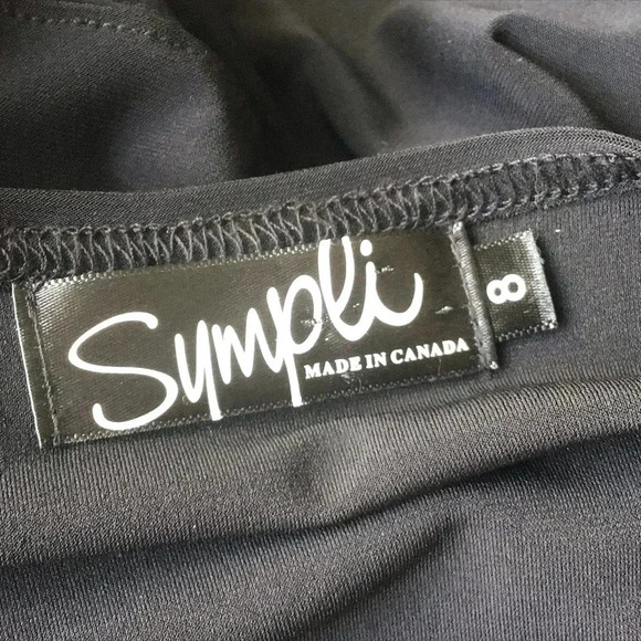 Sympli Go To bell sleeve top black 3/4 round neck Size 8 - Picture 4 of 9